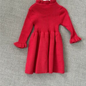Red Knit Kids Dress